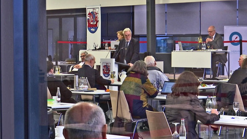 Ein Treffen der bremerhavener Parteien bei der Stadtverordnetenversammlung.