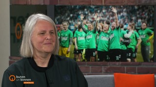 Die Leiterin Werder Frauen Birte Brüggemann im Talk.