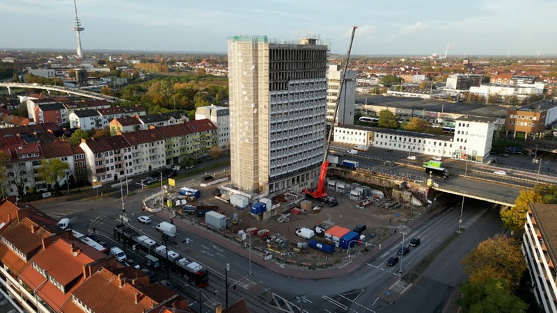 Das Bundeswehrhochhaus von oben.