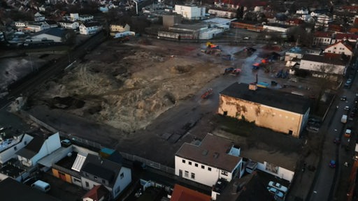 Ehemaliges Coca Cola Gelände in Hemelingen aus der Vogelperspektive.