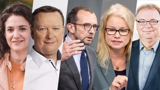 Eine Collage der fünf Bremer Direktkandidaten.