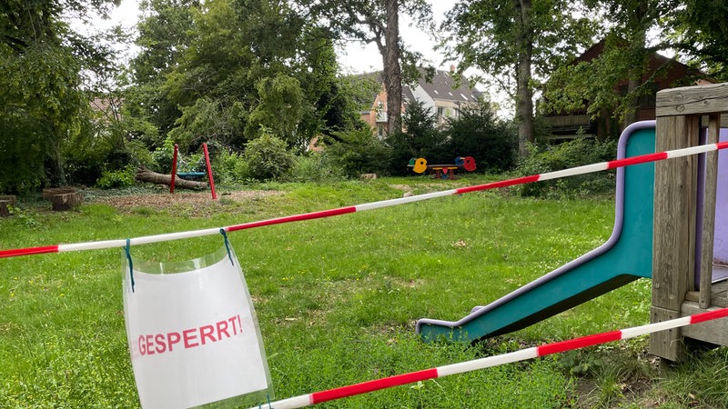 Gesperrter Spielplatz in Vegesack