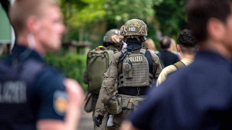 Spezialeinsatzkommando der Polizei im Einsatz