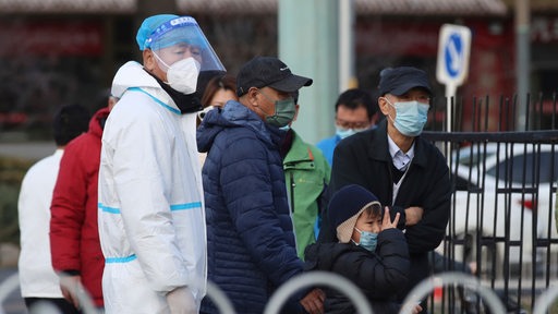 Menschen mit Masken in China