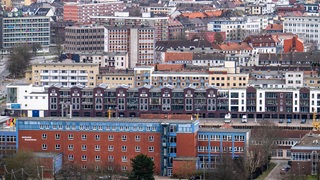 Luftaufnahme von Wohnhäusern in Bremerhaven