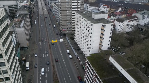 Eine Drohnenaufnahme des Rembertiringes am Bremer Hauptbahnhof.