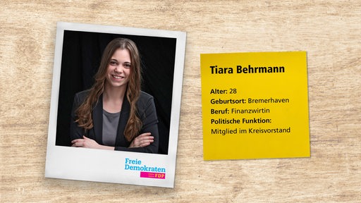 Porträt von Tiara Behrmann mit Steckbriefdaten