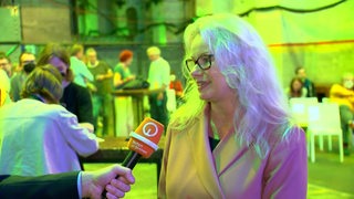 Bundestagskandidatin Kirsten Kappert-Gonther bei der Wahlparty der Grünen.