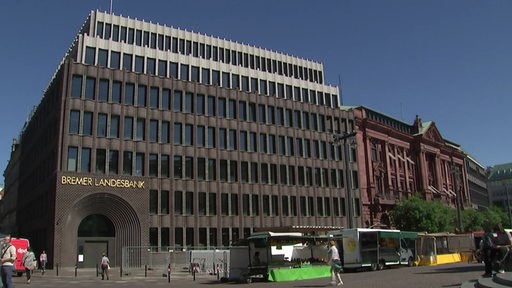 Das Bremer Landesbank Gebäude in der Bremer Innenstadt.