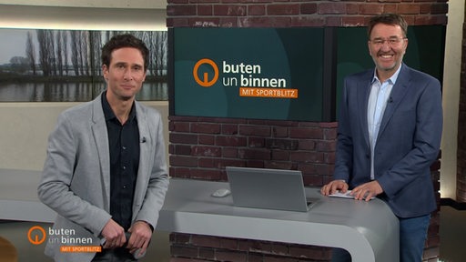 Janos Kereszti und Jan-Dirk Bruns im Studio von buten un binnen.