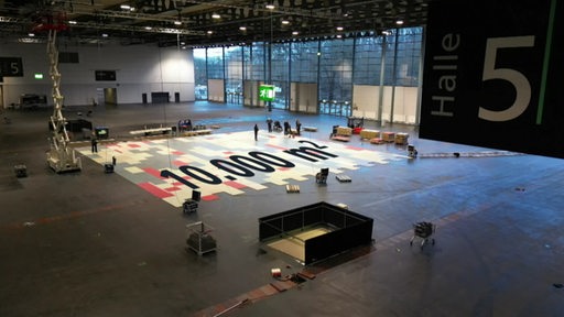 Eine große Fläche für die Messe in der Bremer Halle 5. 