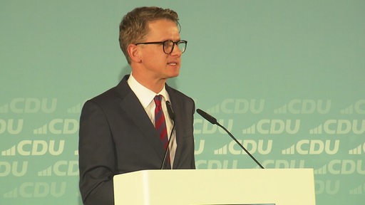 Der Generalsekretär der CDU Carsten Linnemann am Rednerpult