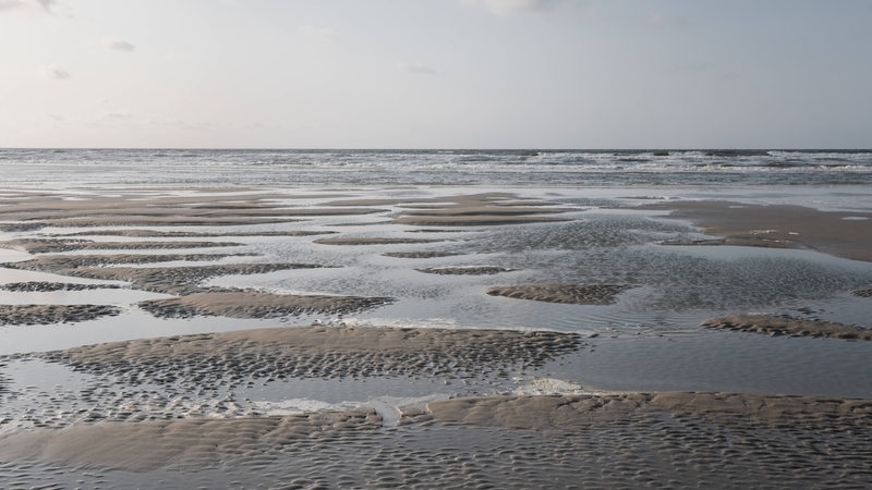 Niedrigwasser an der Nordsee bei Norderney