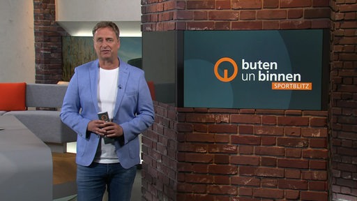 Der Moderator Stephan Schiffner im Sportblitz-Studio.