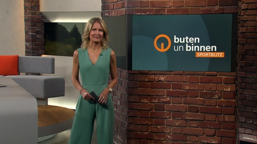 Die Moderatorin Janna Betten im Sportblitz Studio.