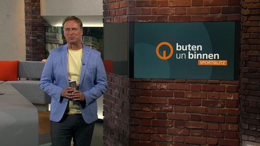 Der Moderator Stephan Schiffner im Sportblitz-Studio