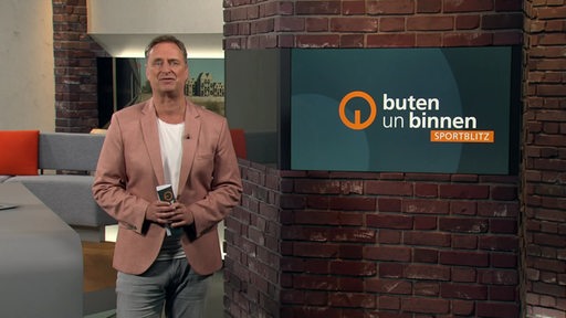 Der Moderator Stephan Schiffner im Sportblitz-Studio.