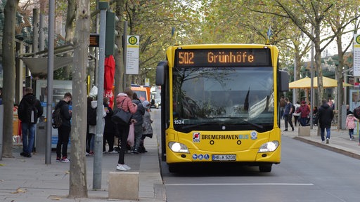 Bushaltestellte an der Linie 502 in Bremerhaven