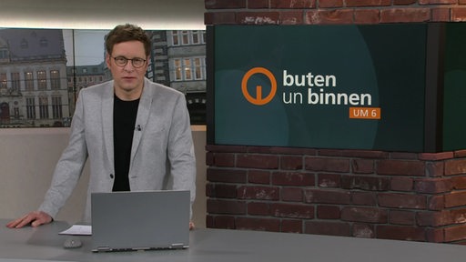 Felix Krömer im Studio von buten un binnen um sechs. 