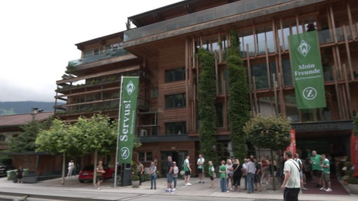 Die Unterkunft der Werder-Mannschaft im Zillertal